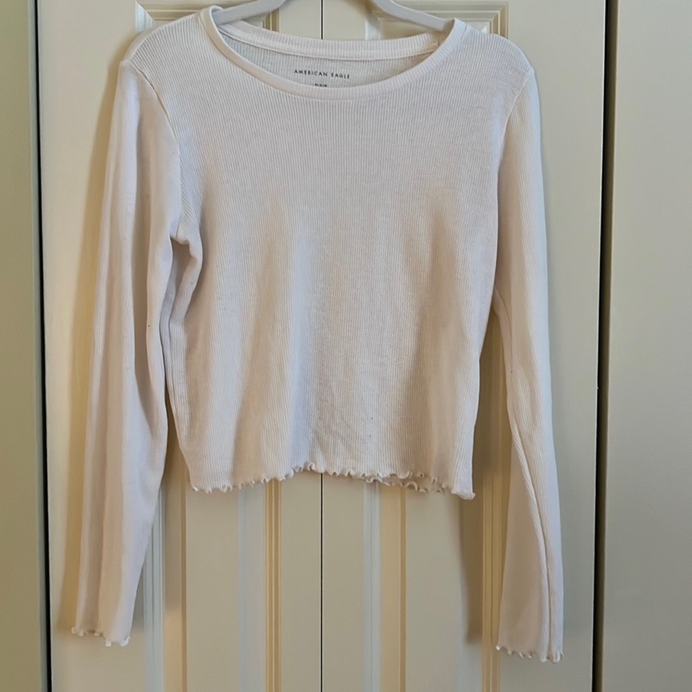 Waffle knit crop top